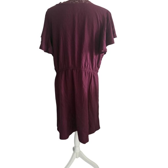 OLD NAVY Deep Purple V Neck Camisole Lace Trim Dress Size XL Tall - Picture 2 of 8